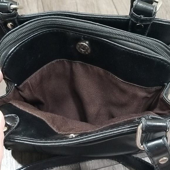 Vintage Minelli Italy Three Compartment Purse Black - Picture 3 of 6